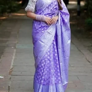 Soft katan silk party saree for women | Low price half silk saree for gift girl friend