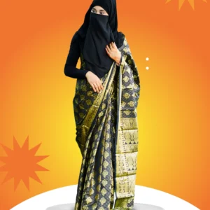 Benaroshi Katan Saree বেনারসি কাতান শাড়ি black