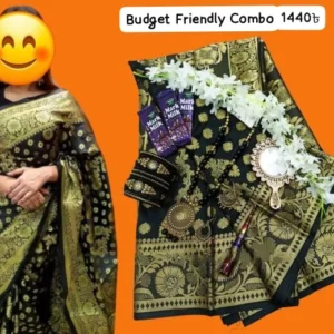 Black katan Saree Gift Box for your wife