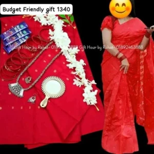 Best Selling jamdani Saree Combo Pack - Lal jamdani Saree